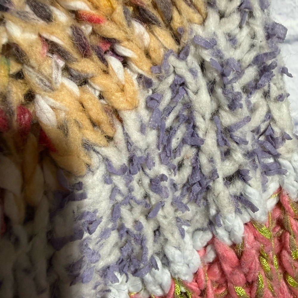 By Anthropologie Chunky Knit Sweater with Multicolor Accents, Size Small - Picture 15 of 15